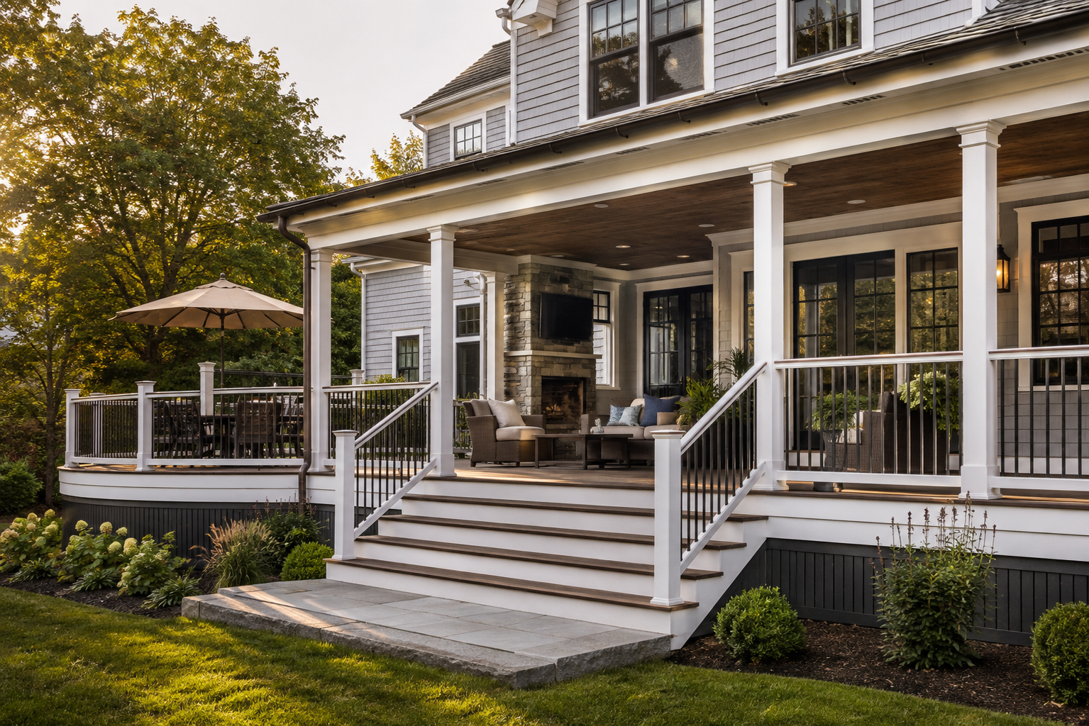 Original Bhrenovations deck & covered porch project